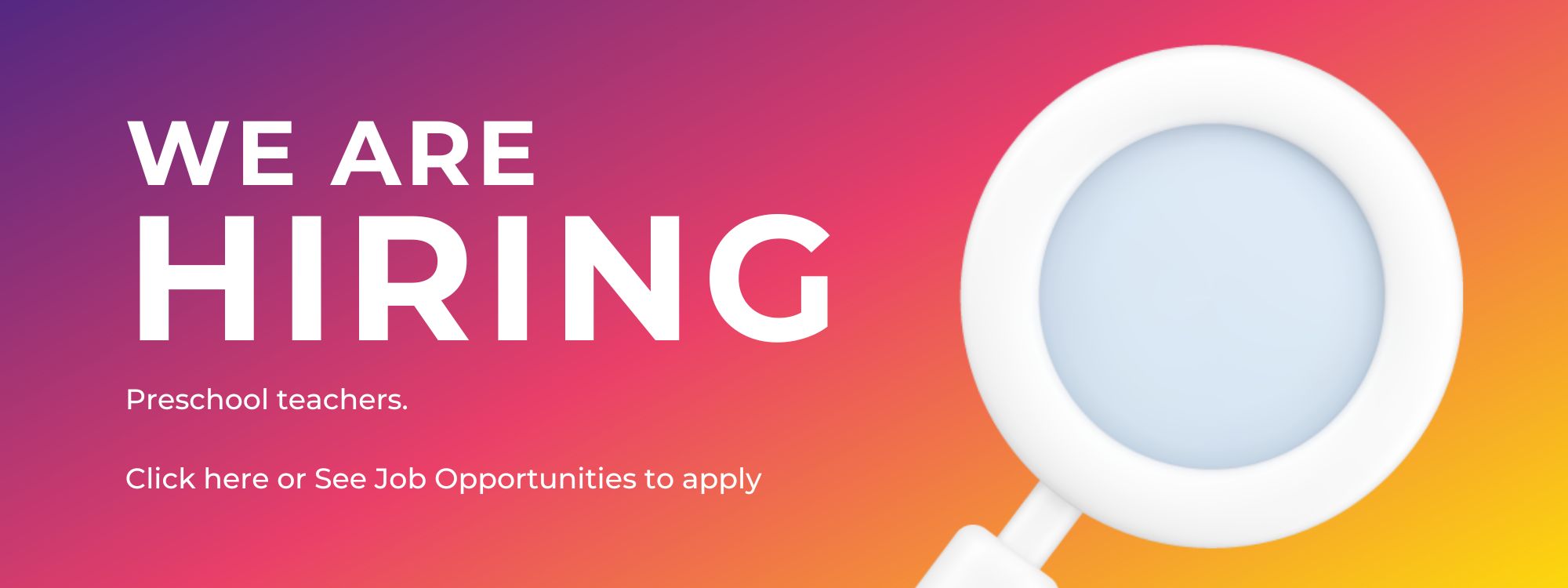 We are hiring